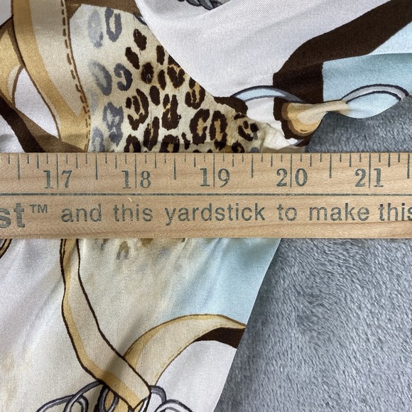 Vtg Y2K Cache Shirt Womens 10 Silk Satin Chain Equestrian Mob Wife Gold Snaps - Picture 11 of 14